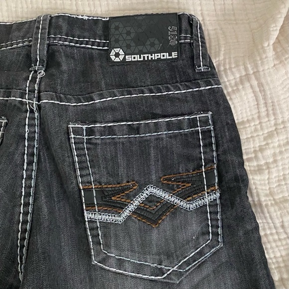 Vintage Southpole Mens Black Baggy Denim Shorts - Picture 4 of 5